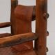 Brutalist Armchairs in Saddle Leather, Hungary, 1970s