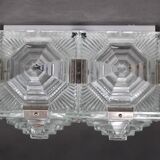 1970s Brutalist Wall Glass Light by Kamenicky Senov, Czechoslovakia