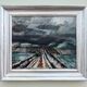 Tableau ancien le long chemin