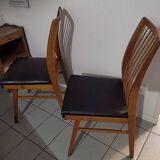 Designer chairs wood and imitation leather