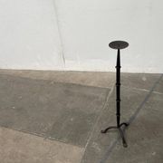 Large tripod candlestick in brutalist wrought iron, mid-century, 1960s.