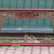 Ancienne tête de lit chinois en bois sculpté