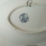 Plat a barbe barbier en faience blanche bordeaux veillard 19 eme