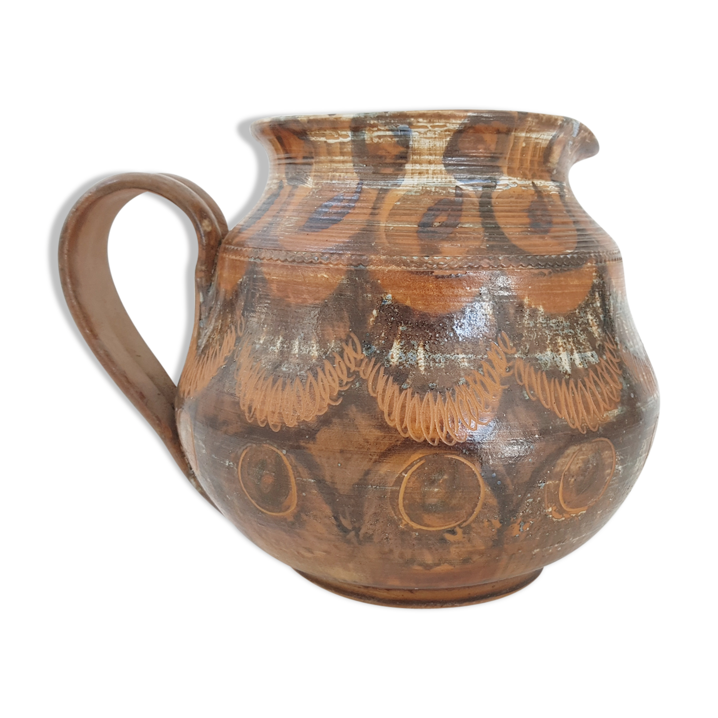 Jug in glazed stoneware of Jean-Claude Courjault 1970