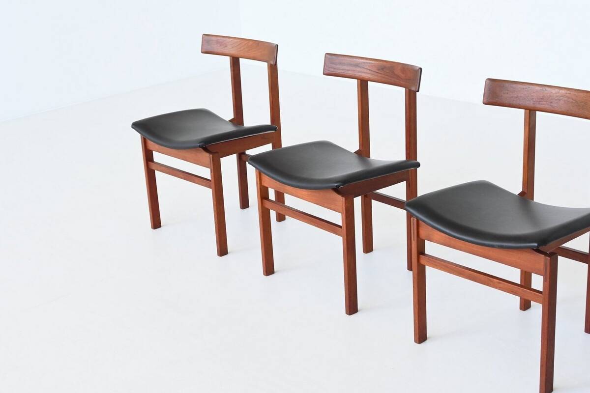 Inger Klingenberg dining chairs teak France & Son Denmark 1960