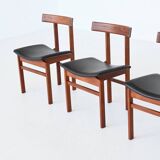 Inger Klingenberg dining chairs teak France & Son Denmark 1960