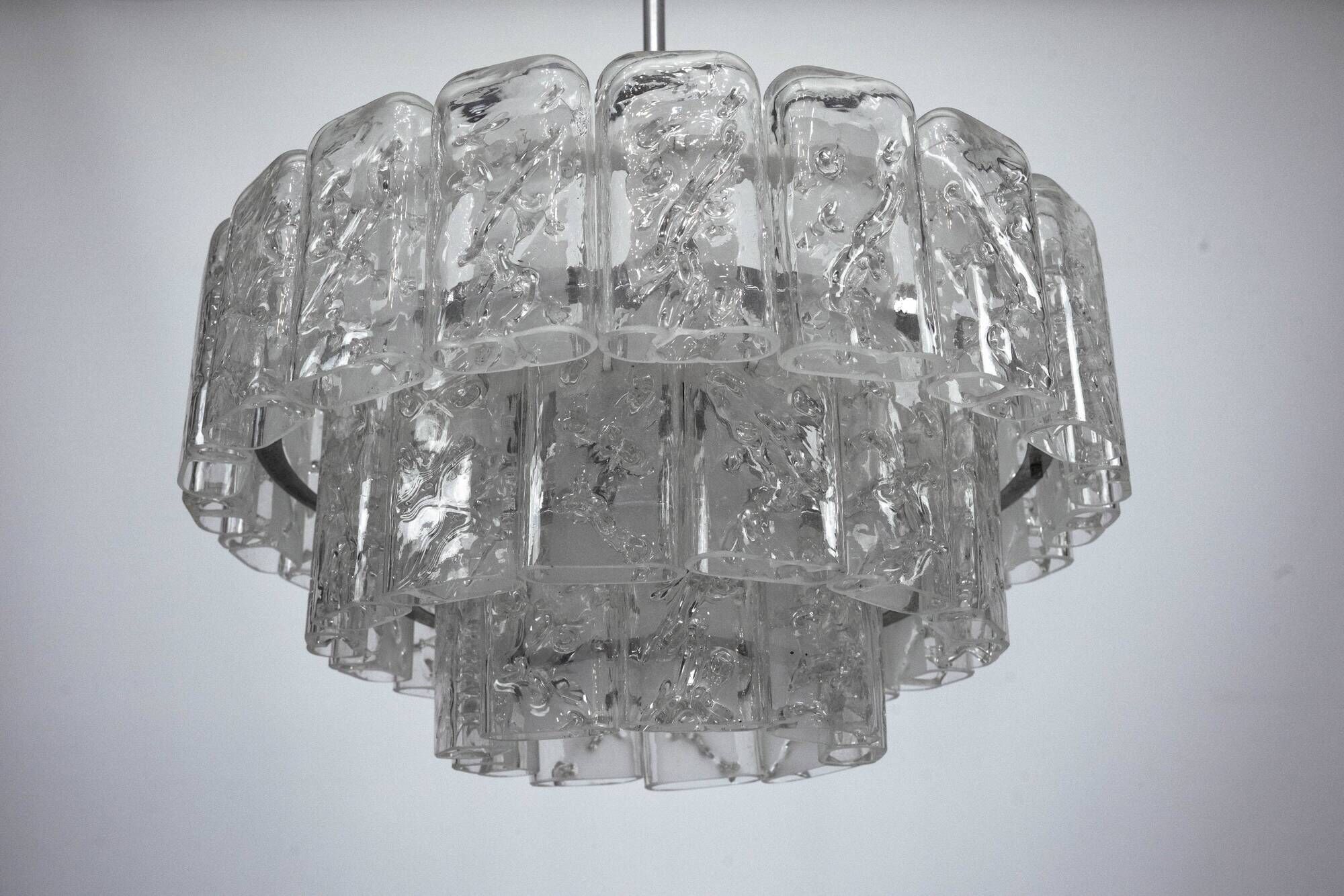 Vintage Italian chandelier attributed to Vistosi, Italy 1960s.