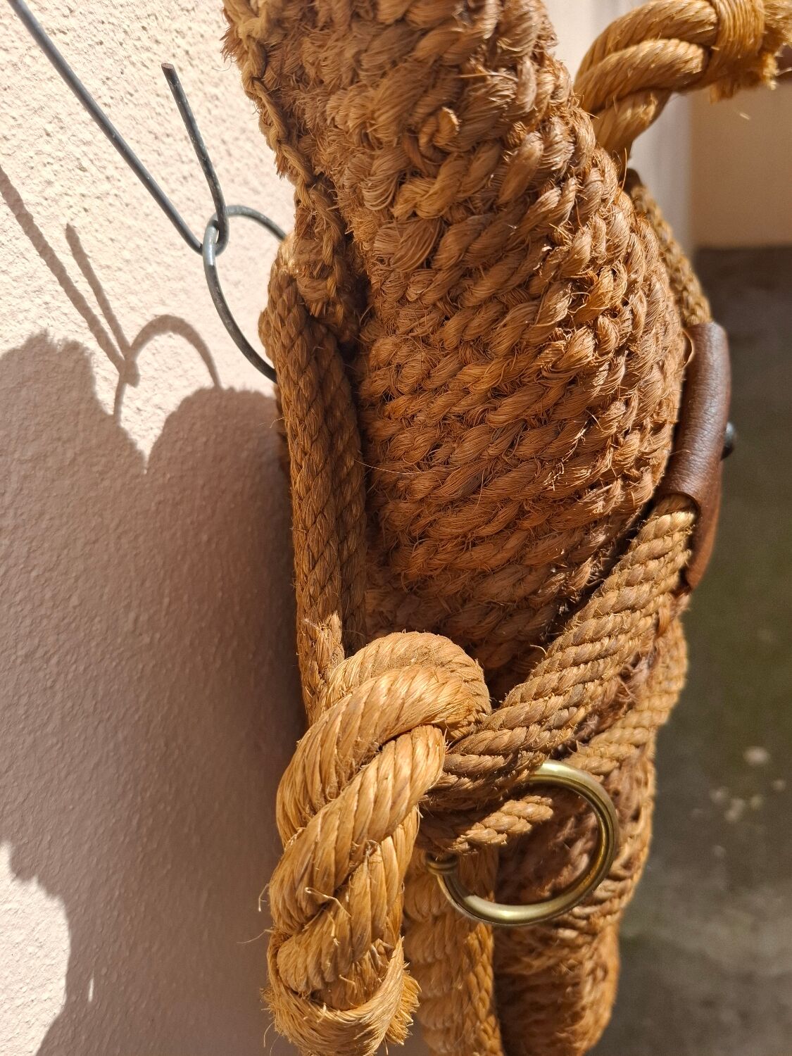 Rope mirror by Audoux-Minnet 1950