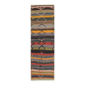 Tapis coureur vintage turc Oushak fait main coloré des années 1970 84x275