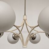 Space age chandelier with 6 lights of the 50s/60s