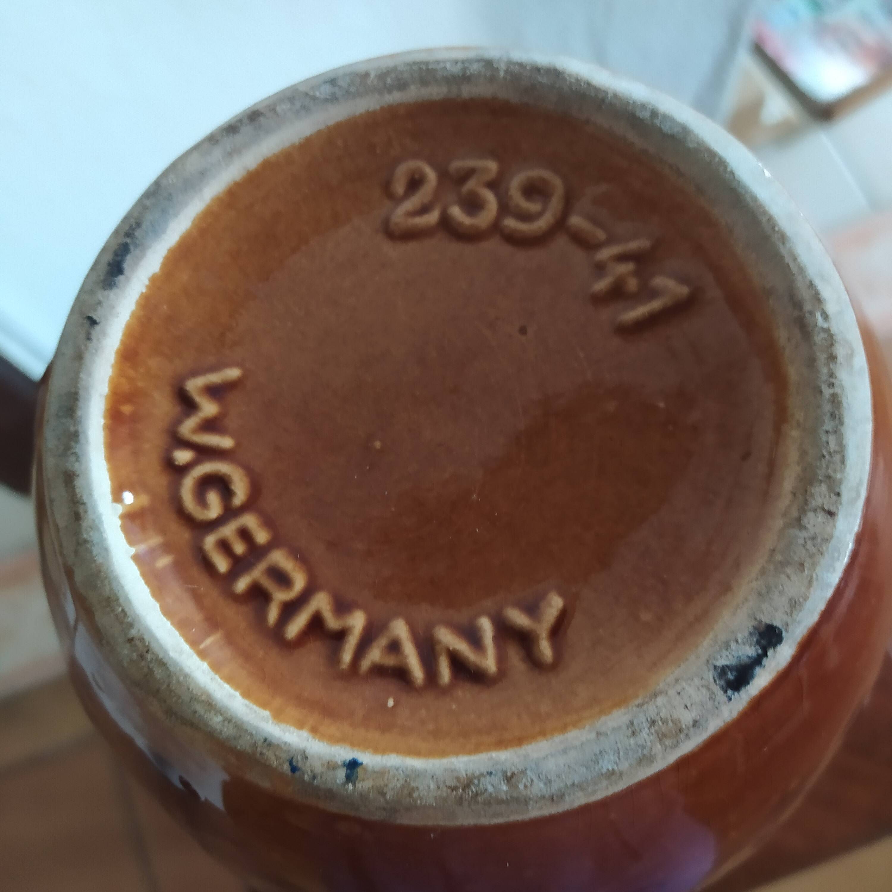 Large west germany ceramic vase 1970