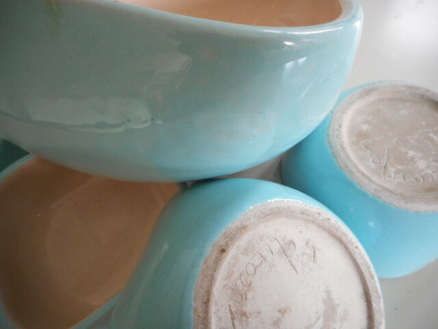 Set of 5 Kéramos 1960' cups