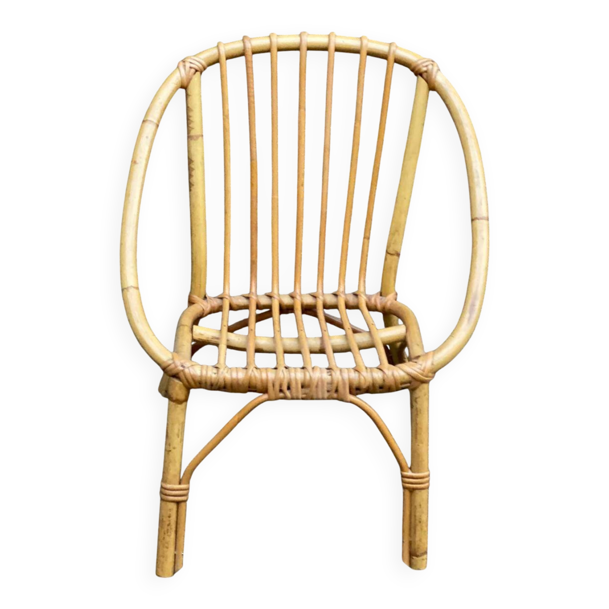 Children's rattan and wicker armchair/chair