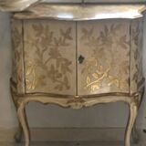 Patinated lacquered sideboard Venetian style Italy 50