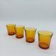 Set of 4 amber glasses