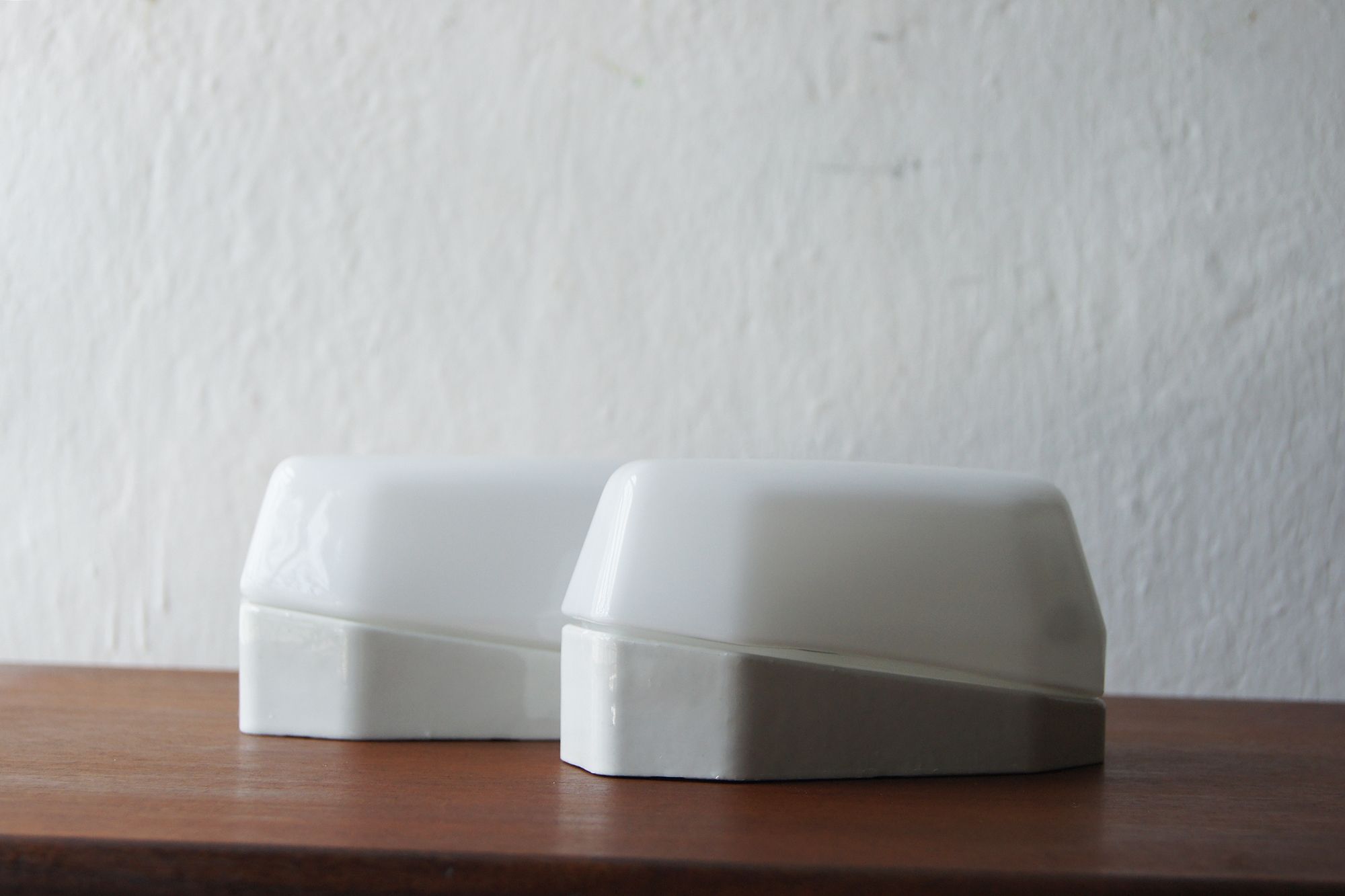 Porcelain Wall Lights by Sigvard Bernadotte for IFO, 1950s, Set of 2