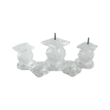 Candle holders with 3 candles, made of Swarovski crystal