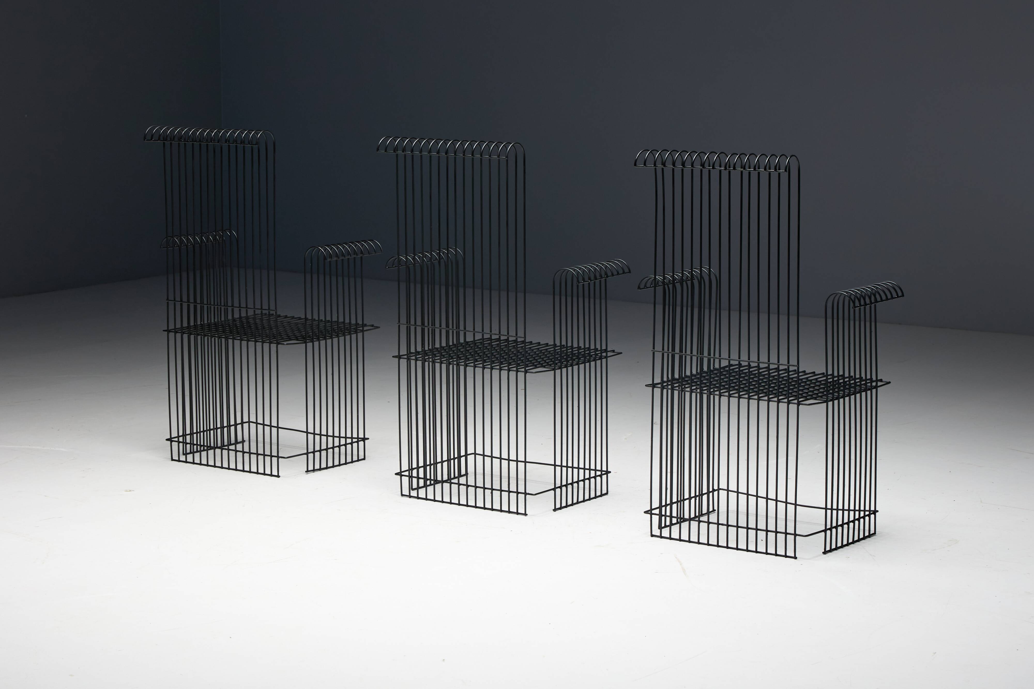 Metal Wire Modernist Garden Set, France, 1970s