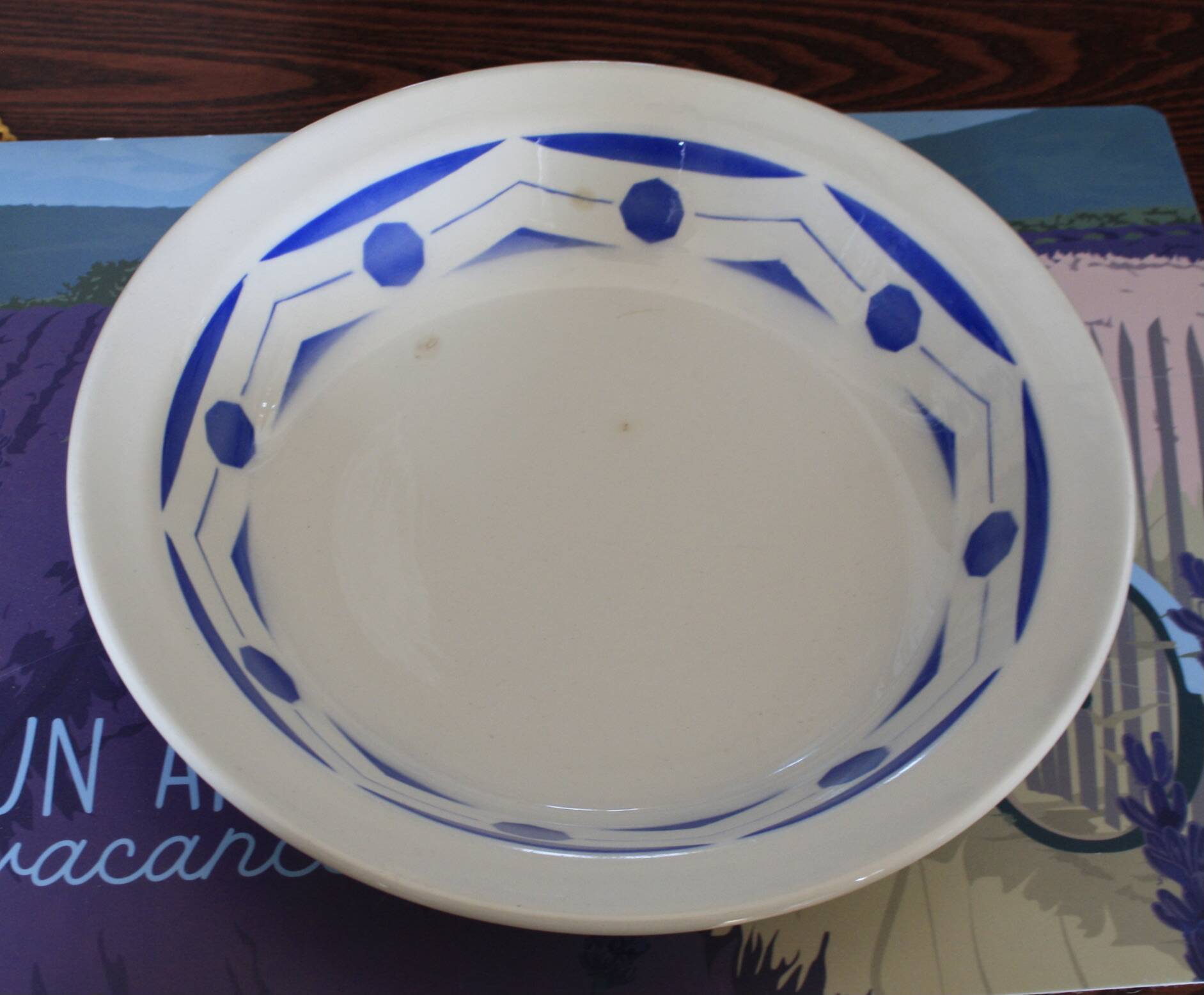 Digouin Sarreguemines hollow dish "Ciboulette" model ø27 cm