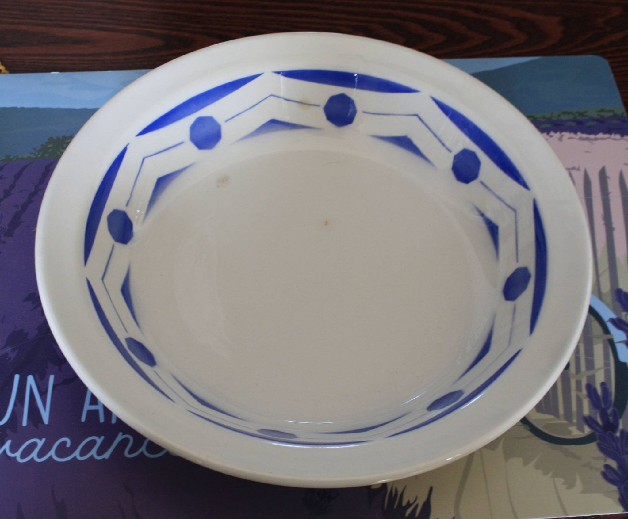 Plat creux Digouin Sarreguemines modèle "Ciboulette" ø27 cm