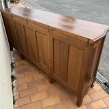 Louis XV style curved sideboard in walnut and elm