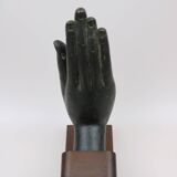 Buddha hand statue bookend