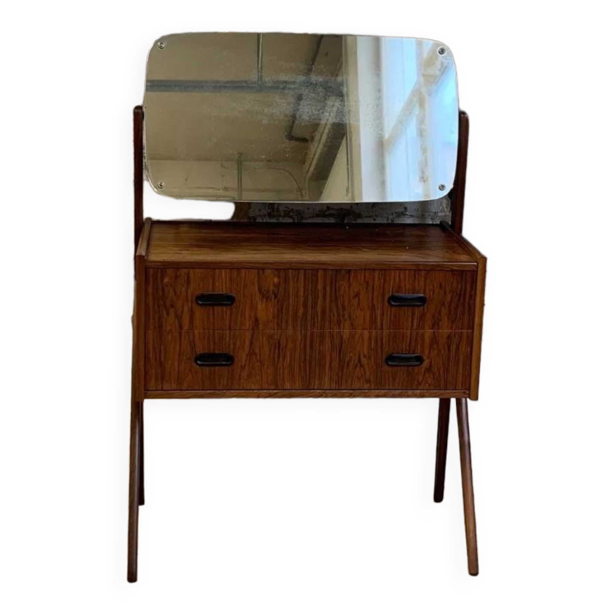 Coiffeuse danoise en placage palissandre des années 1960.