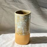 Vase - 20 cm - red stoneware - lunar white