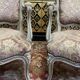 Pair of Louis XV style cabriolet armchairs in genoa velvet