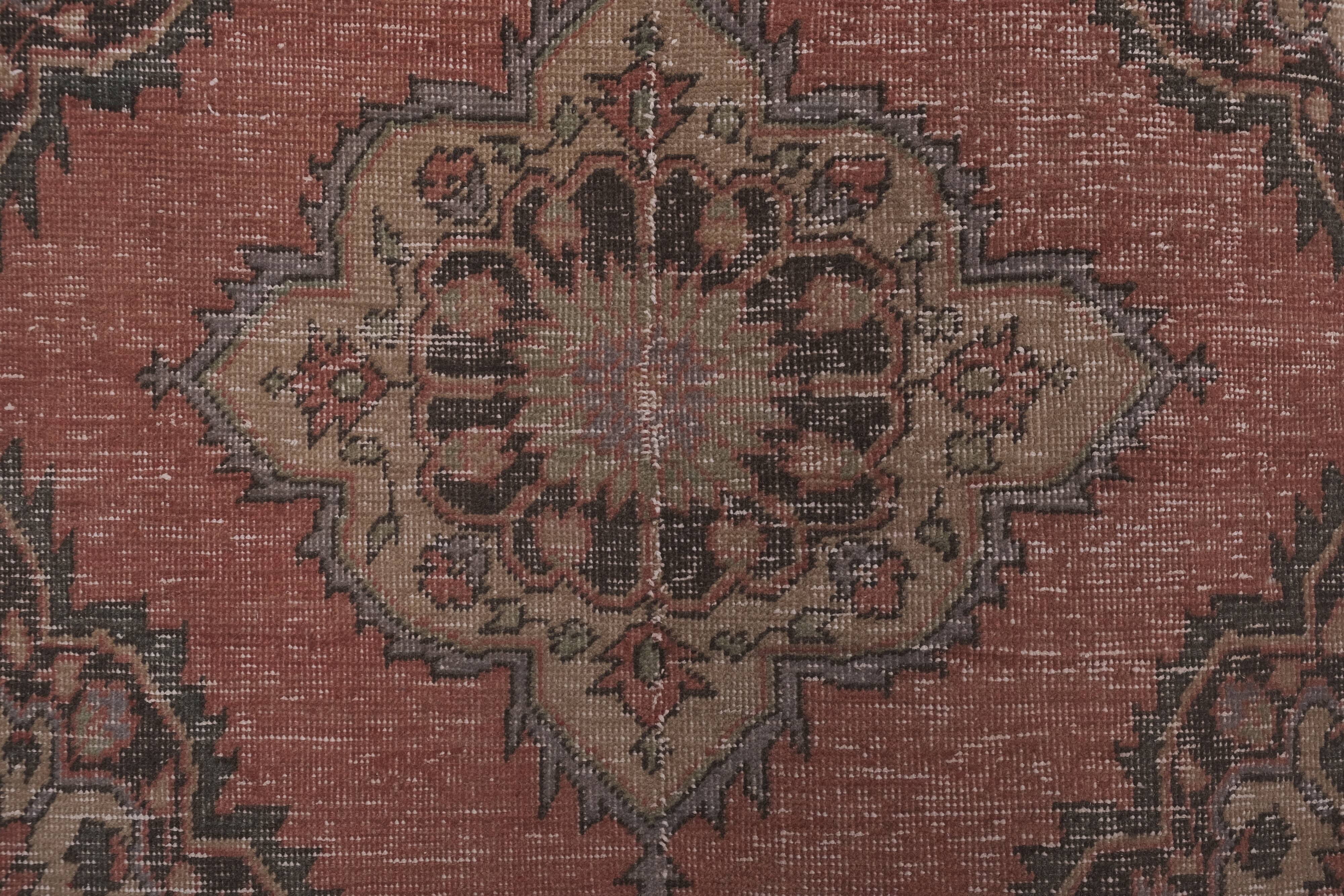 Vintage Turkish rug from Oushak, hand-woven 96x364 cm