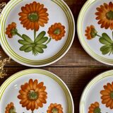 4 sarreguemines and digoin dessert plates