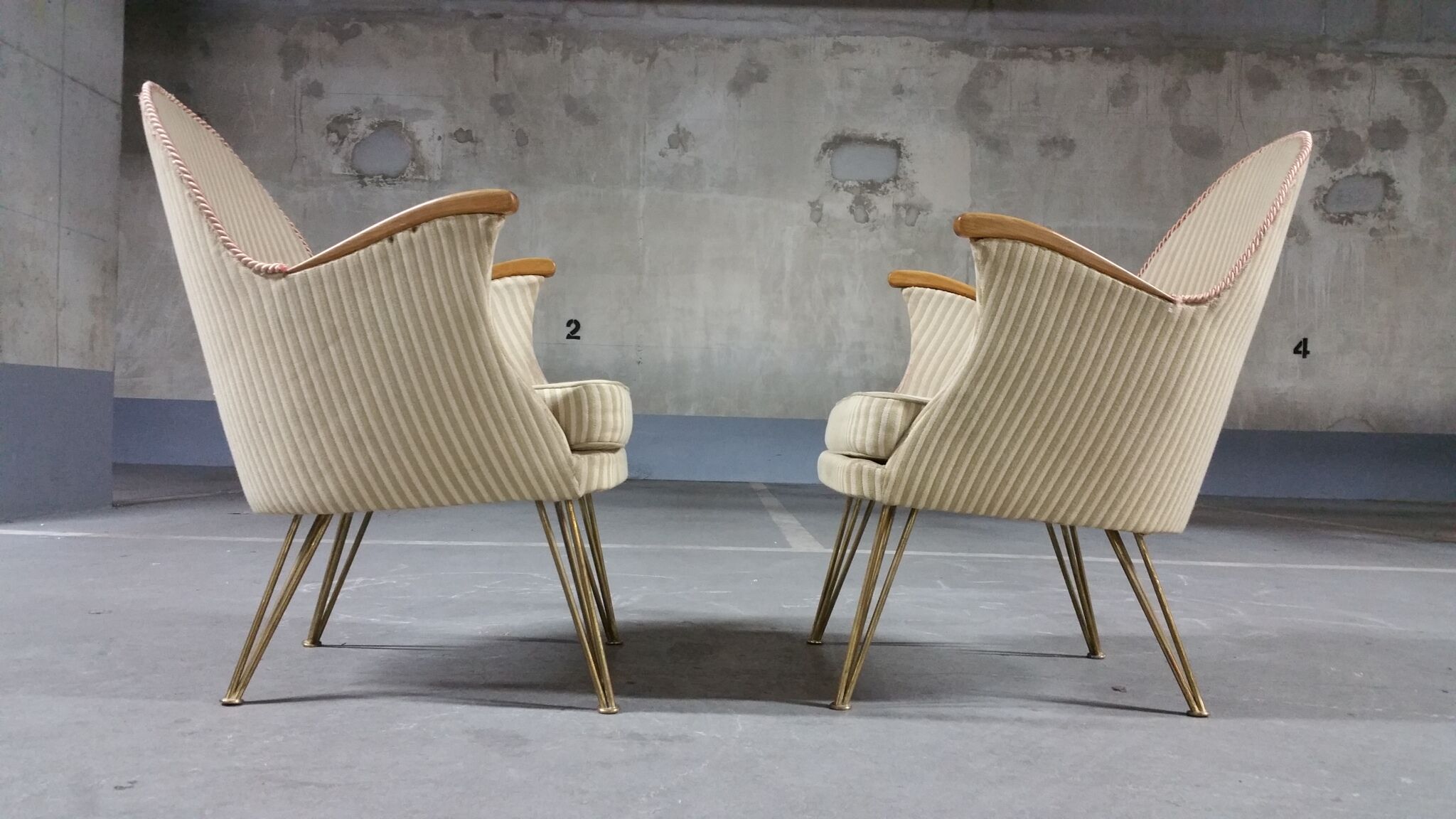 Paire de fauteuils années 50/60