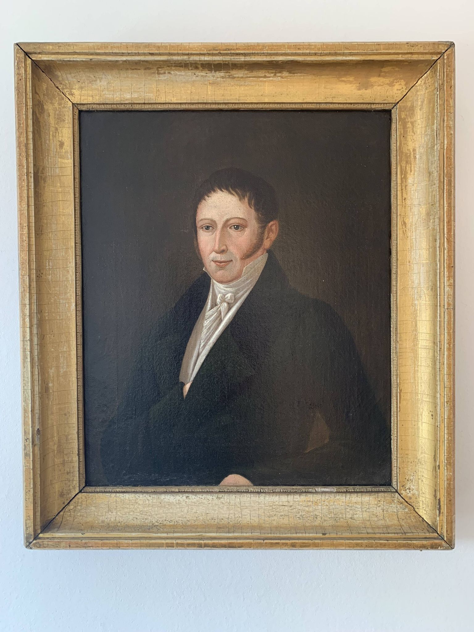 Antique Portrait Painting of a German Gentleman, 19th century