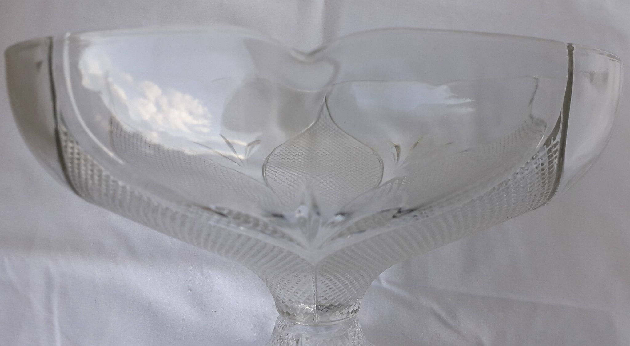 Glass footed bowl