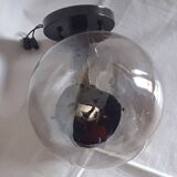 Delmas globe “smoked” wall lamp