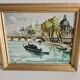 Oil Painting on Canvas Paris on the Seine - signed Raphael Pricert 1903 -