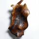 Large monoxyle bowl made of dark raw olive wood from the 1950s.