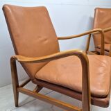 Pair of Scandinavian armchairs attributed to Axel Larsson, circa 1960.