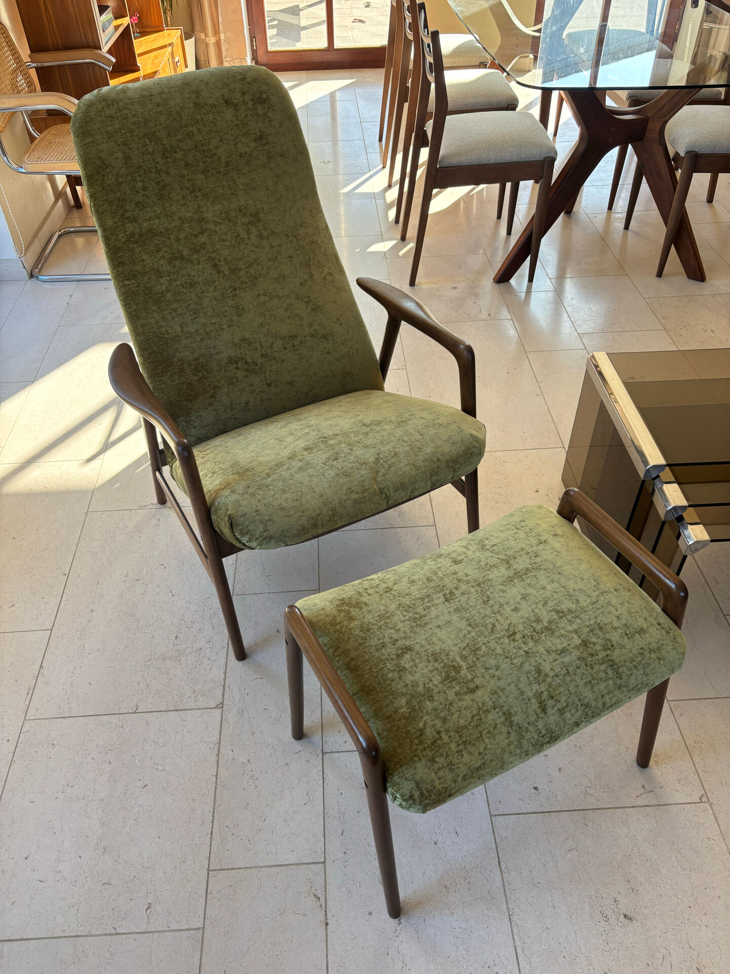 Fauteuil et ottoman Alf Svensson