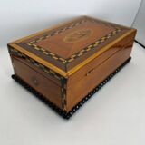 Antique Historicism Box with Birch Inlay, Germany, 1880