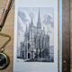 The Sainte-Chapelle, Paris, vintage engraving 1906. Authentic.
