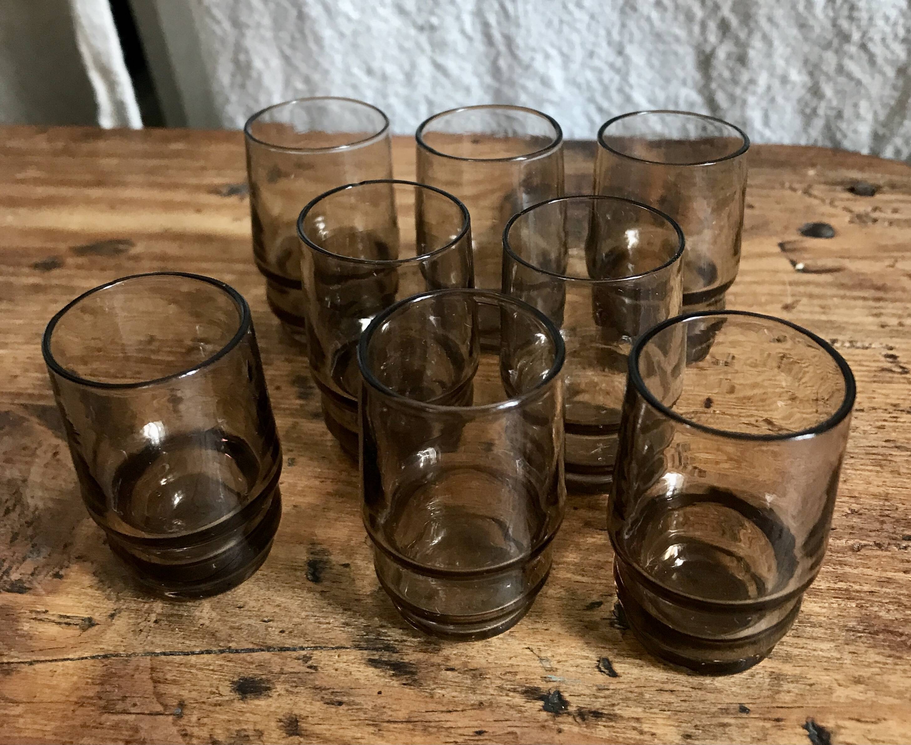 Verres fumés vintage liqueur