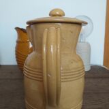 Pitcher in glazed earth Honey N°2 with lid