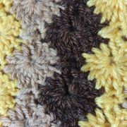 Ensemble de 5 coussins crochet laine années 1970