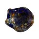 Dark blue Venetian glass ashtray with sulfurized multicolored decoration