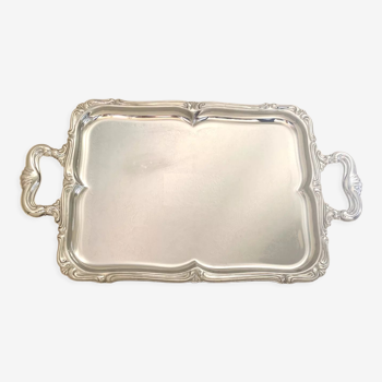 Baroque stainless steel tray Alessi