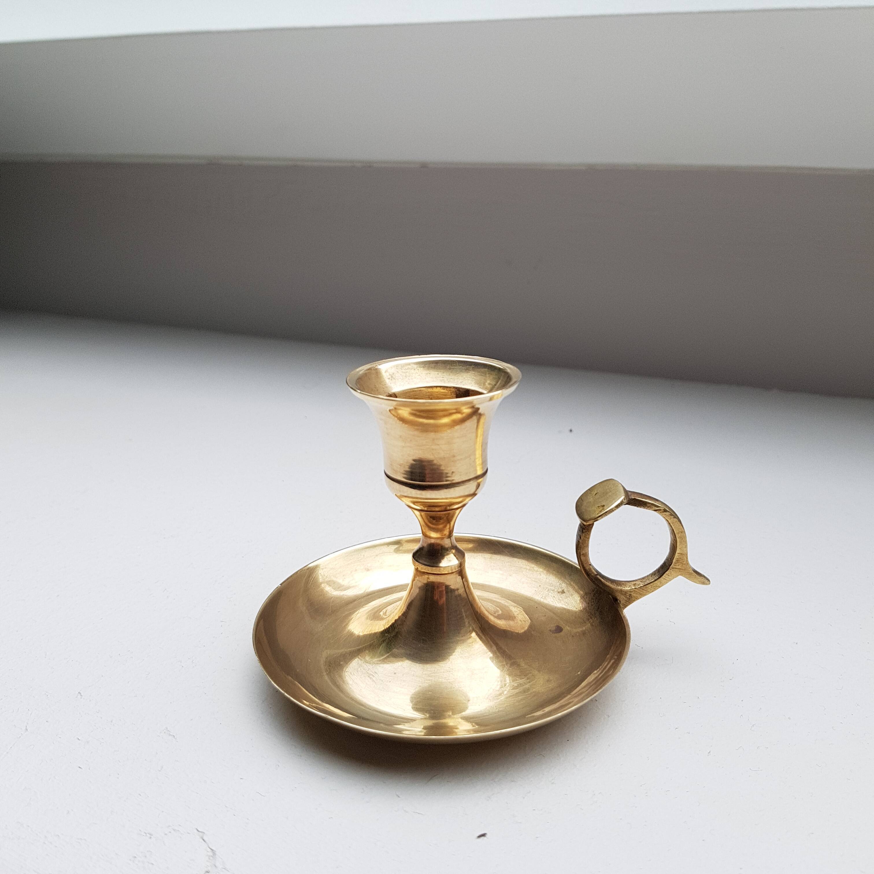Brass taper candleholder