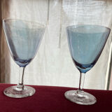 Set of 7 iridescent glasses