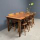 Rustic french farmhouse dining table made of oak and elm