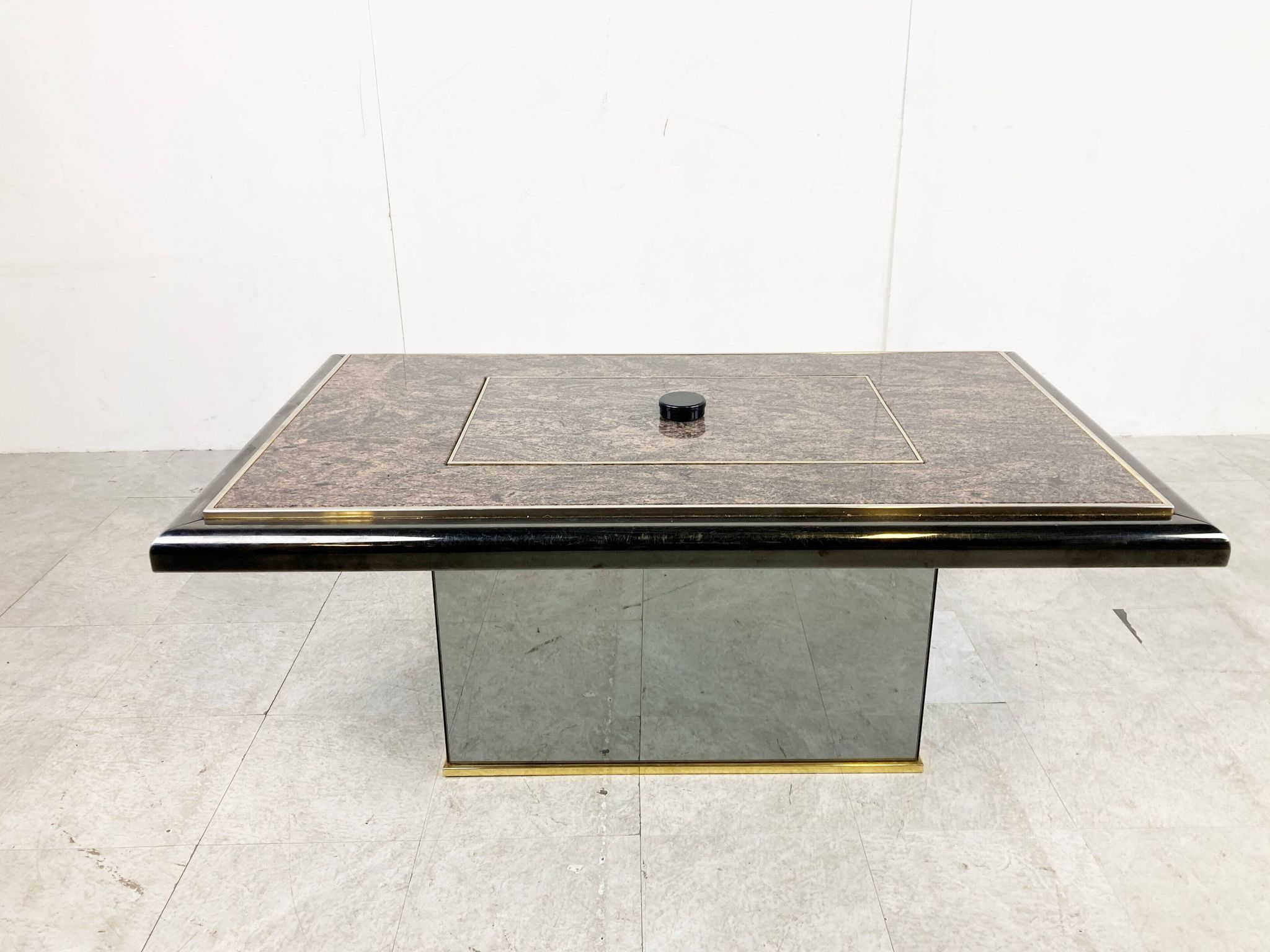 Vintage hidden bar coffee table by Fedam, 1980s